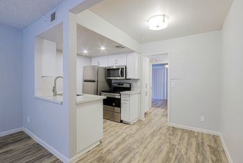 Open kitchen for gracious entertaining